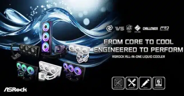 asrock dévoile ses premiers kits watercooling aio, écrans qd oled ultra rapides et radeon rx 9070 xt taichi white au ces 2026