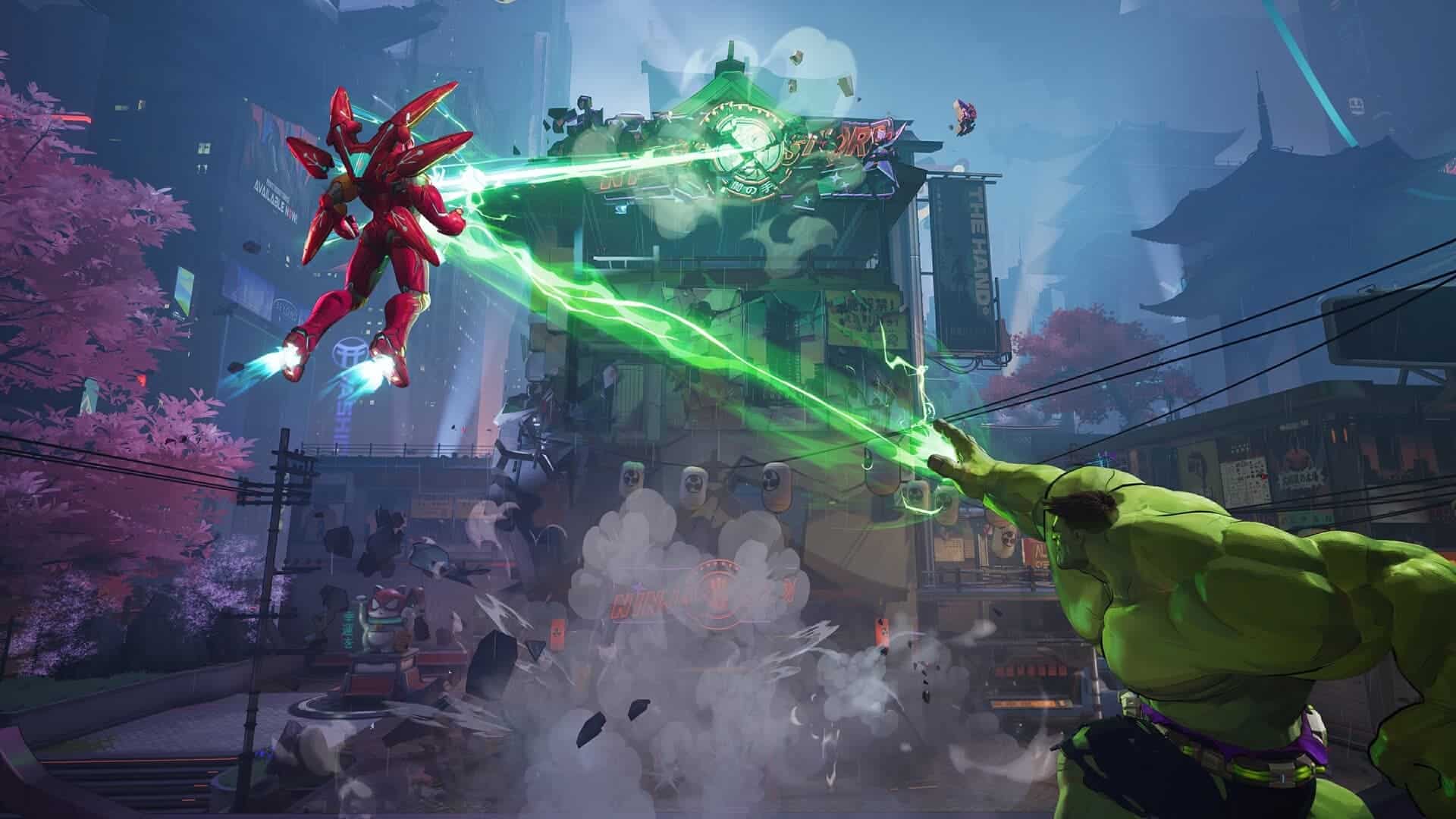 Marvel Rivals game scene featuring Hulk
