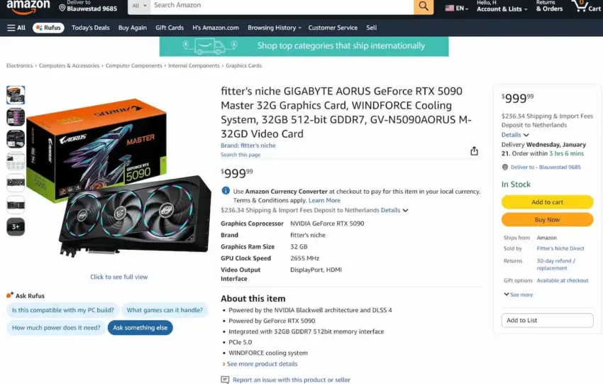 RTX 5090 at $999, they get banana bags!