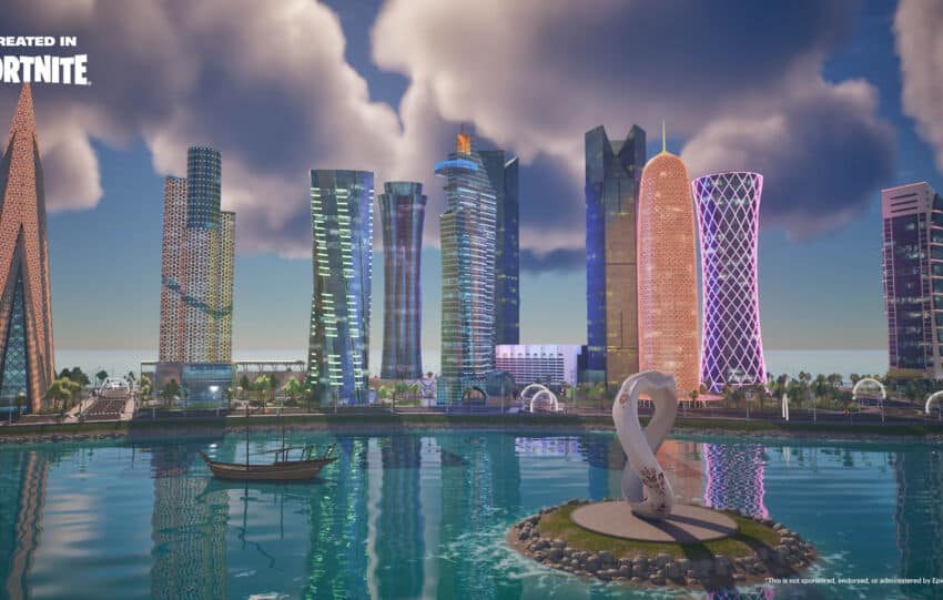 Fortnite Île QVerse Qatar Airways