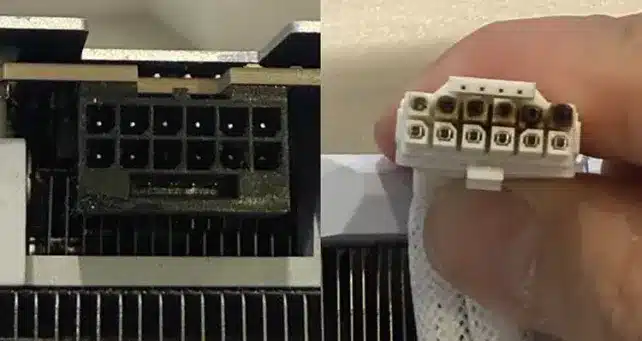 RTX 5090 connecteur alimentation brûlé